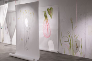 Vue de l'exposition d'Efe Godoy au Drawing Lab (26 avril - 15 juin 2024), nouveau programme de re?sidence SAM Art Projects x Thanks for Nothing © Florence Moncenis 11